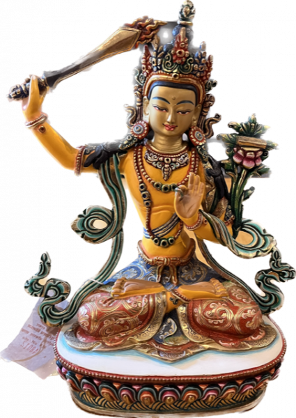 Handpainted Manjusri Statue