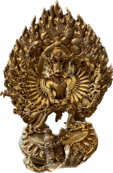 Kalachakra Statue 6 Inch gold plated