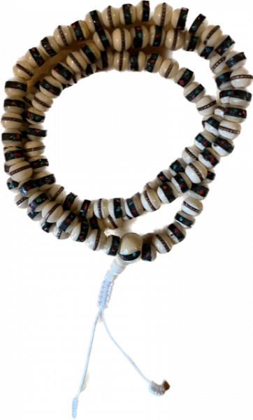 Yak Bone Mala, white