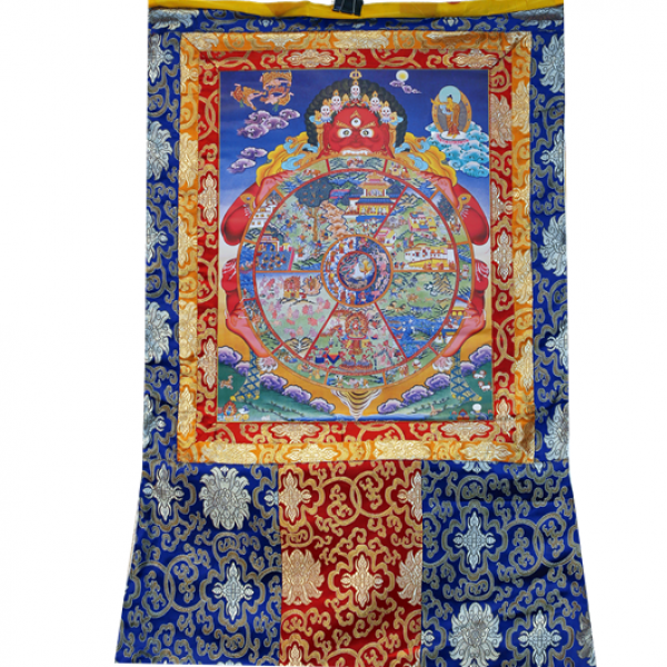 Rad des Lebens Thangka Reproduktion