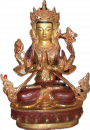 Avalokiteshvara Statue 32cm teilvergoldet