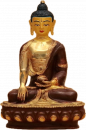 Buddha Sakyamuni Statue 20 cm teilvergoldet (9450)