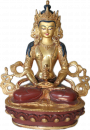 Amitayus Statue 22 cm teilvergoldet