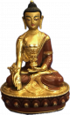 Medizinbuddha Statue 21 cm teilvergoldet