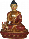 Medizinbuddha Statue 33cm teilvergoldet