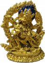 Black Mahakala Statue 3,5 Inch gold plated