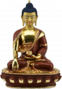 Buddha Sakyamuni Statue 32 cm teilvergoldet