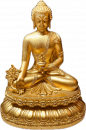 Medizinbuddha Statue vergoldet 10cm