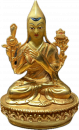 Tsongkhapa Statue 10 cm vergoldet mit Gesichtsbemalung