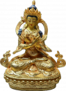 Vajradhara Statue 10 cm vergoldet mit Gesichtsbemalung