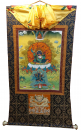 2arms Mahakala thanka with brocade