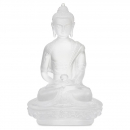 Amitabha Statue Glas transparent weiß