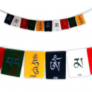 10 Tibetan prayer flags Om Mani Padme Hum made of velor