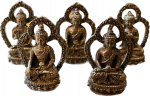 5 Dhyani Buddhas mini brass SET of five