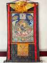Palden Lhamo  thanka with brocade