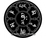 Om Mani Padme Hum Sticker Black